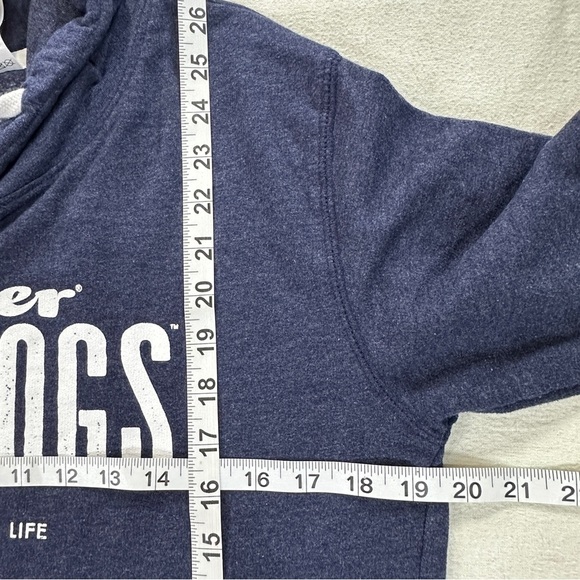 Butler Bulldogs Navy Distressed Hoodie Sweatshirt with stripes Sz L - Picture 6 of 7